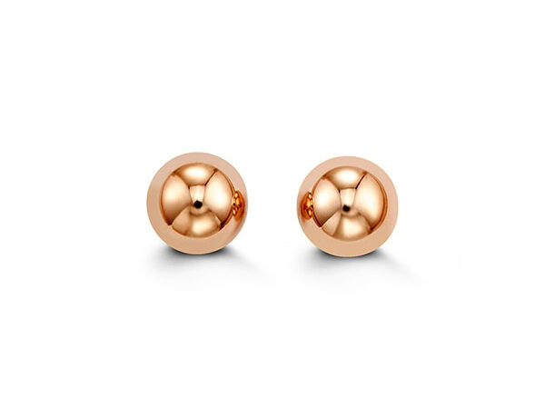 10K Rose Gold Ball Stud Earrings