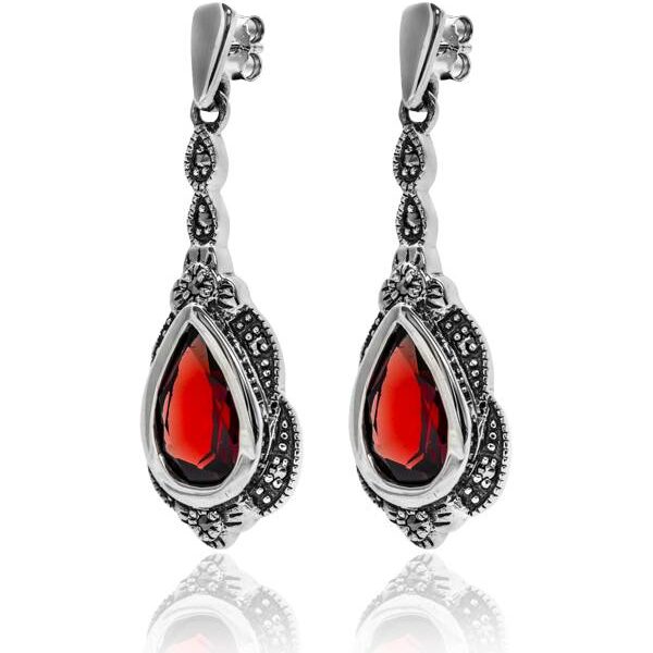 Sterling Silver Marcasite Earrings