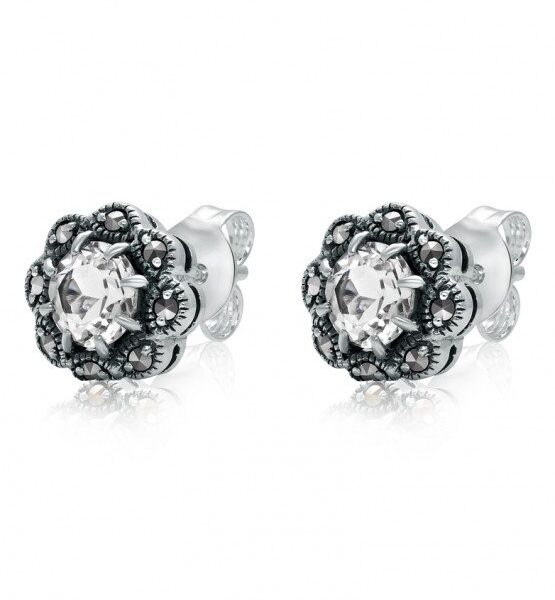 Sterling Silver Marcasite Earrings