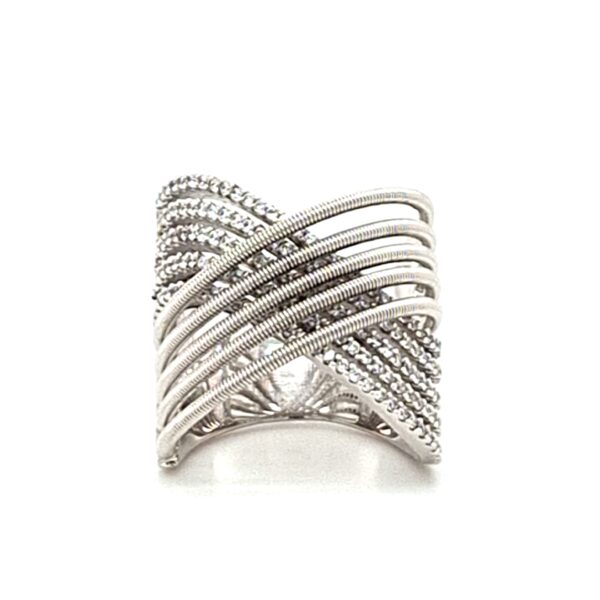 Sterling Silver Criss Cross Ring