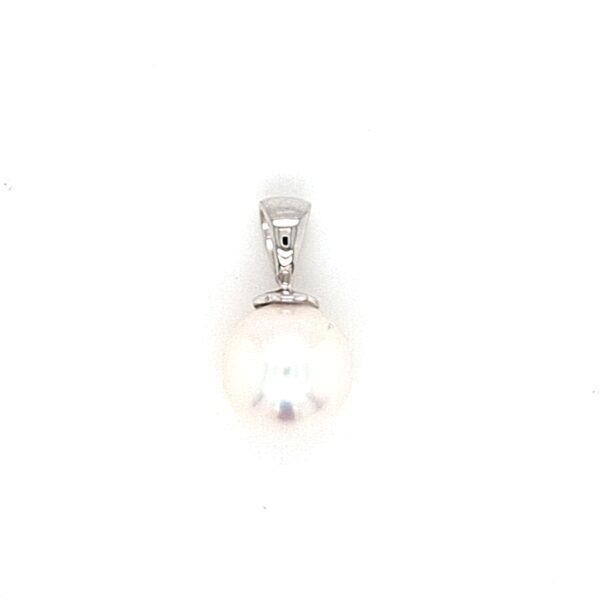 14K White Gold Akoya Pearl Pendant