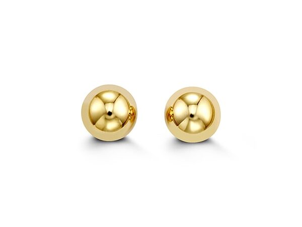10K Yellow Gold Ball Stud Earrings