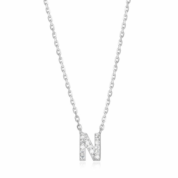 Silver Initial Necklace