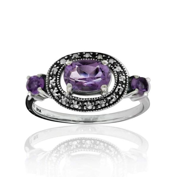 Sterling Silver Marcasite Ring