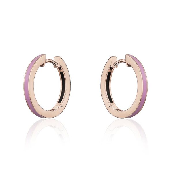 Sterling Silver Rosetone Huggies