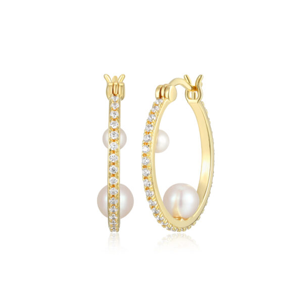 Reign Pearl Hoop Earrings