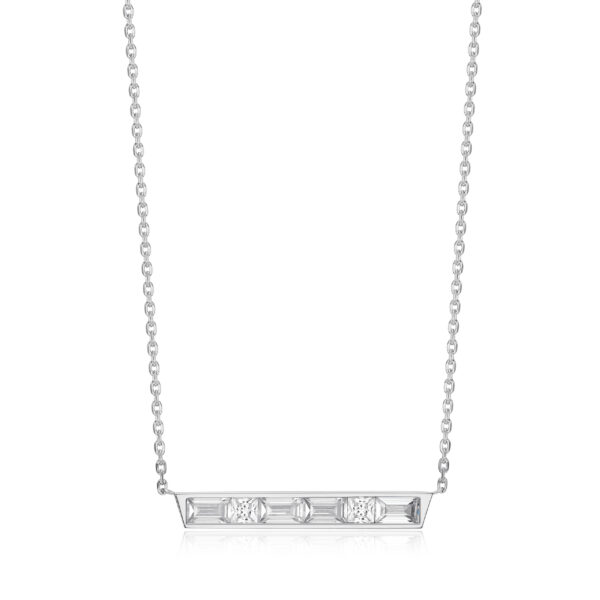 ELLE Silver Baguette Necklace