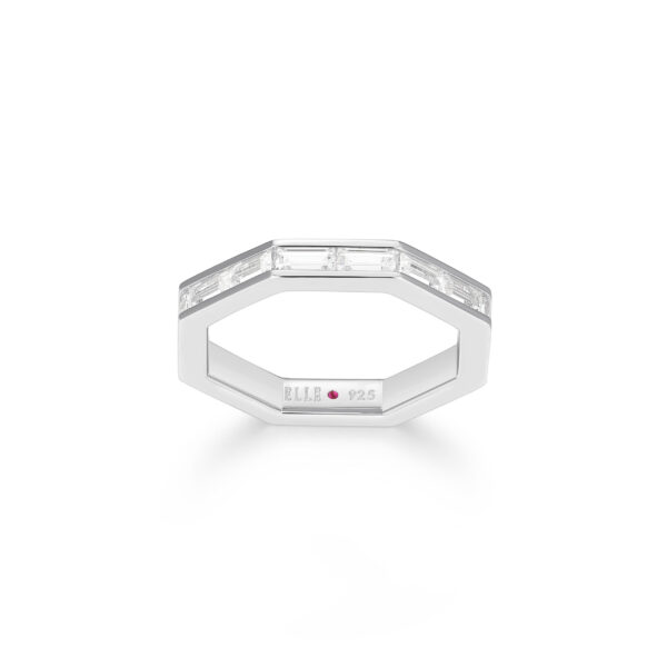 ELLE Silver Baguette Ring