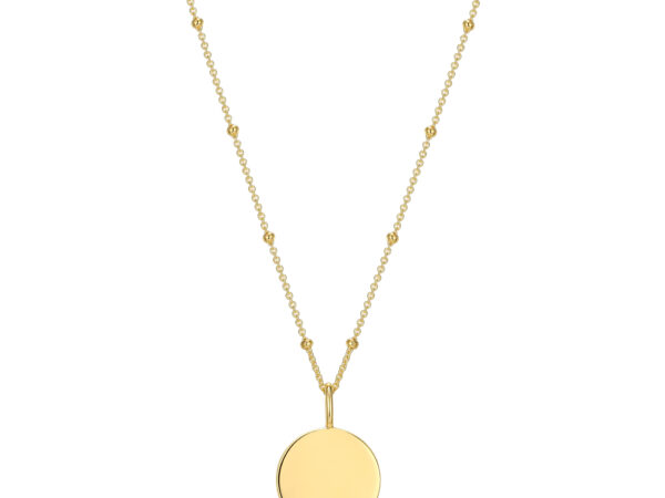 Reign Engravable Disc Necklace