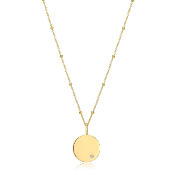 Reign Engravable Disc Necklace