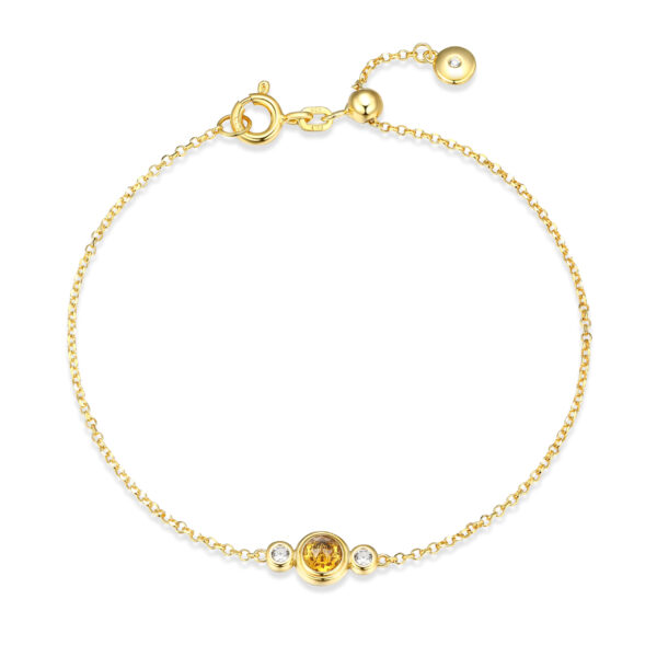 Gold Plated Birthstone Bracelet November