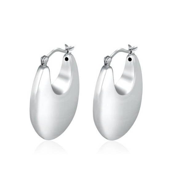 Sterling Silver Electroform Hoop Earrings