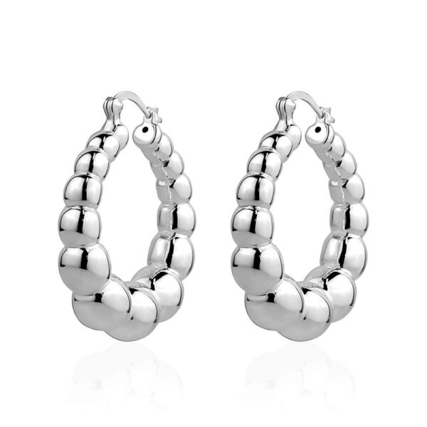 Sterling Silver Electroform Hoop Earrings
