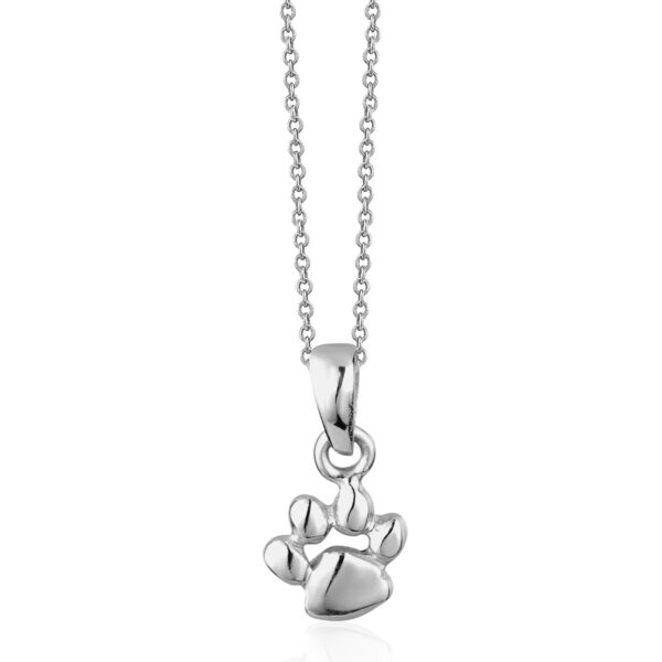 Sterling Silver Mini Paw Necklace