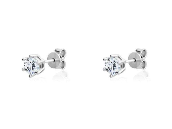 Moissanite Sterling Silver Stud Earrings