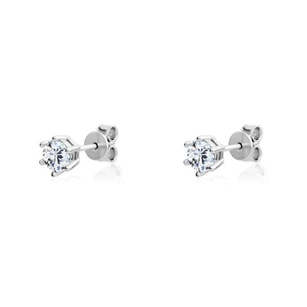 Moissanite Sterling Silver Stud Earrings