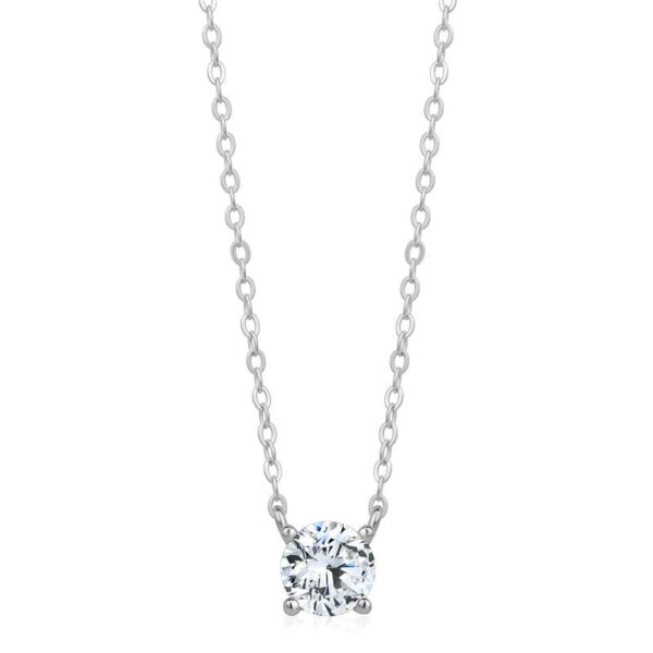 Moissanite Sterling Silver 1.0ct Necklace