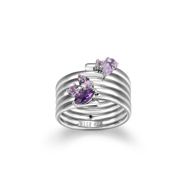 Sterling Silver ELLE Amethyst Ring