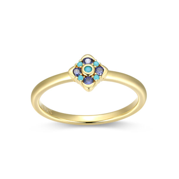 Gold Plated Silver REIGN clover ring