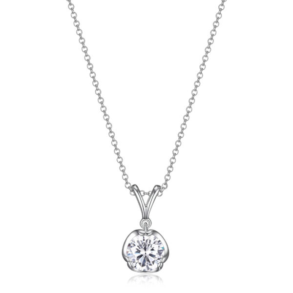 Silver ELLE Cubic Zirconia Necklace