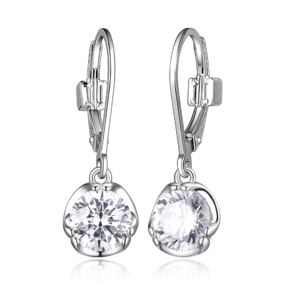 Silver ELLE Cubic Zirconia Drop Earrings