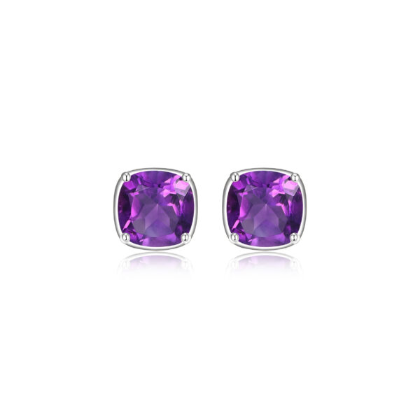 Silver ELLE Amethyst Earrings