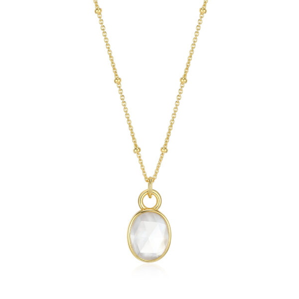 Reign Gold Plated Mother of Pearl Necklace