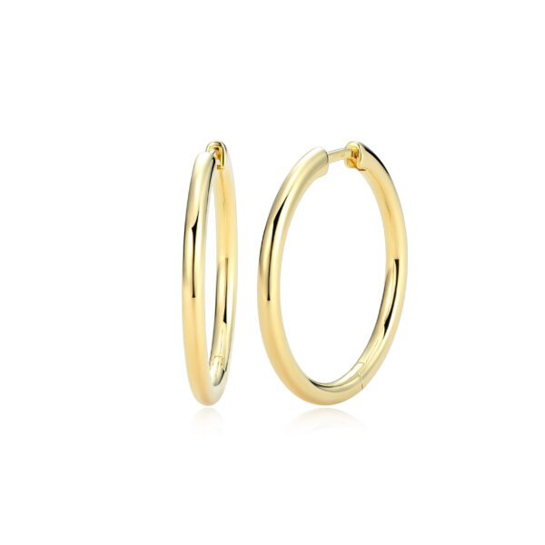 Reign Gold Plated Silver Hoop Earrings