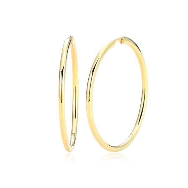 Reign Gold Plated Silver Hoop Earrings