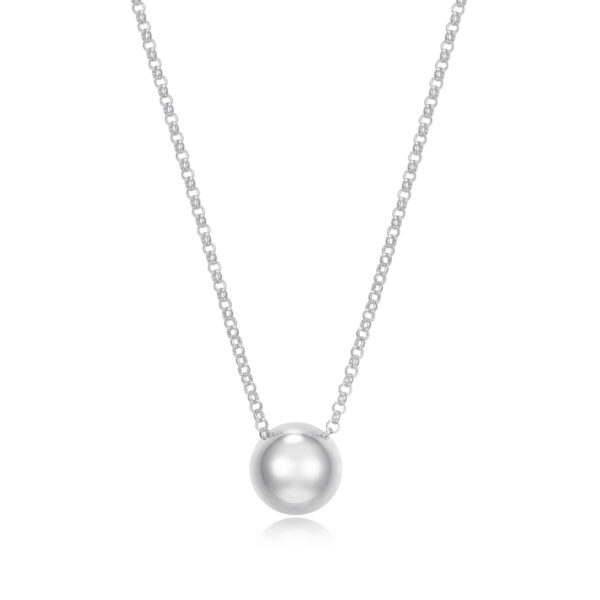 Sterling Silver ELLE Half Sphere Necklace
