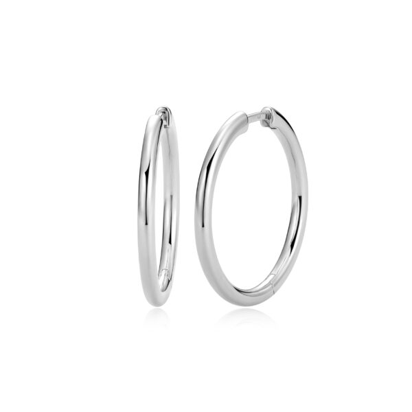 Reign Silver Hoop Earrings