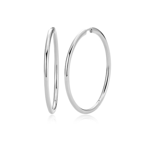 Reign Silver Large Hoop Earrings