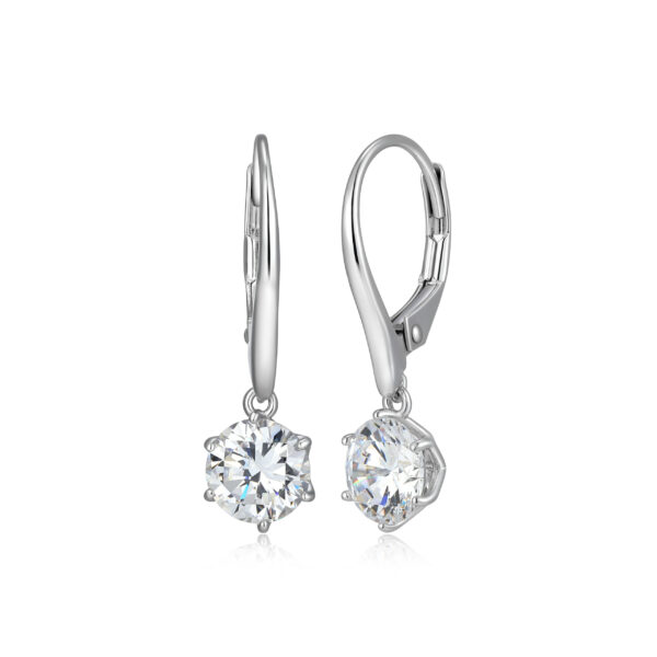 Reign Silver Cubic Zirconia Drop Earrings