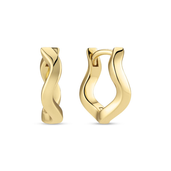 Sif Jakobs 18K Gold Plated Wave Huggie Earrings