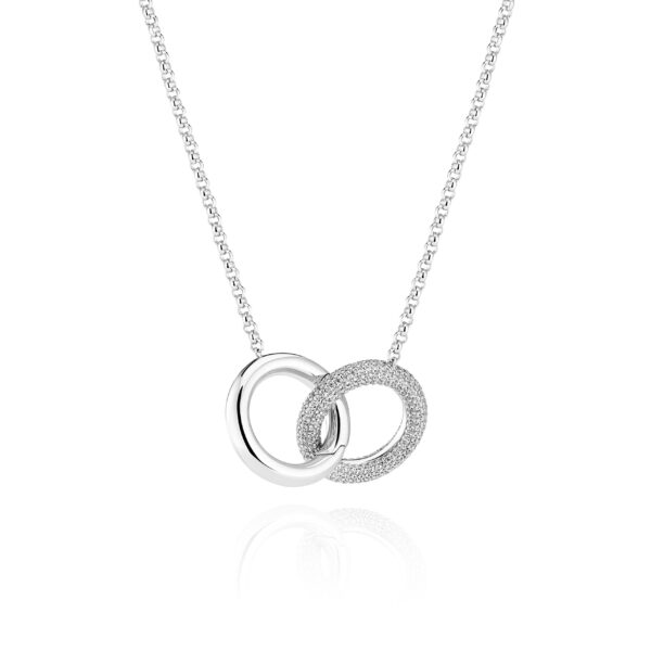 Sif Jakobs Silver Interlocking Rings Necklace