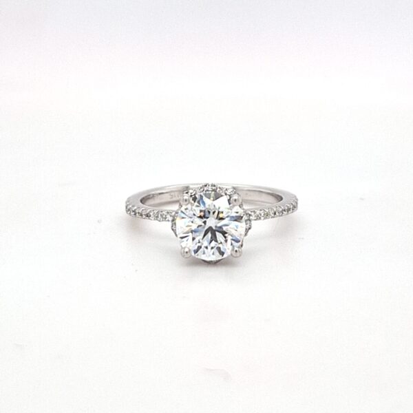 ESTATE Lab Grown Diamond Floral Engagement Ring