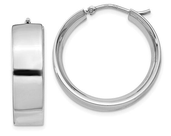 Sterling Silver Polished Hoop Earrings