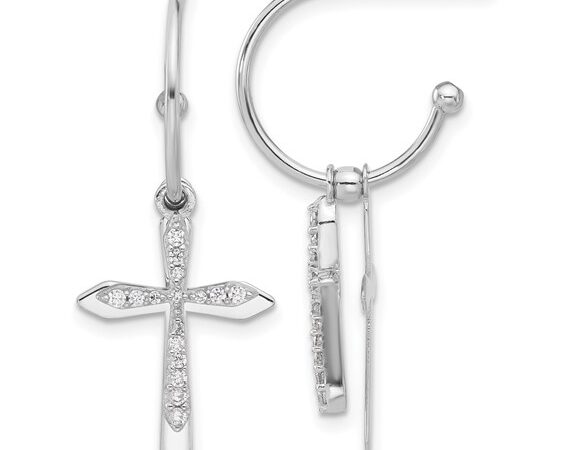 Sterling Silver Cross Earrings