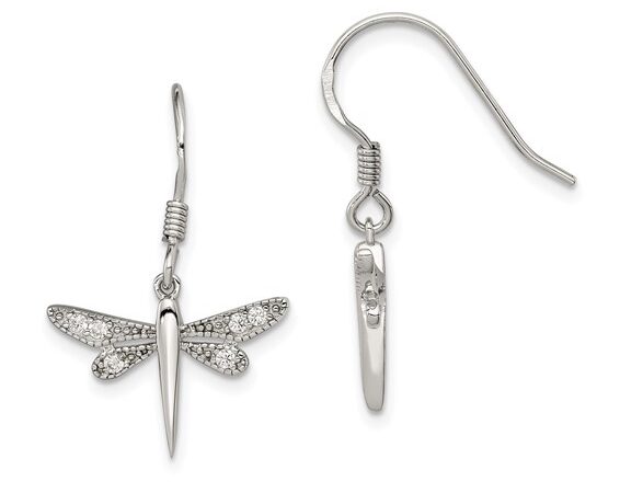 Sterling Silver Dragonfly Earrings