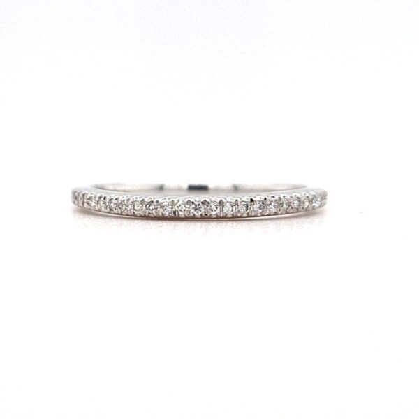 ESTATE 14K White Gold Diamond Band