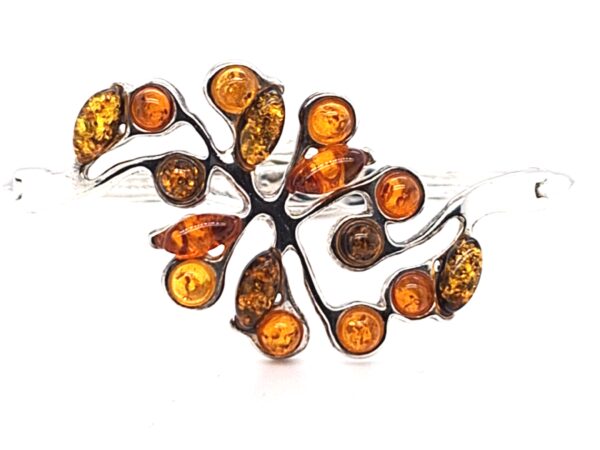 ESTATE Amber Sterling Silver Bangle