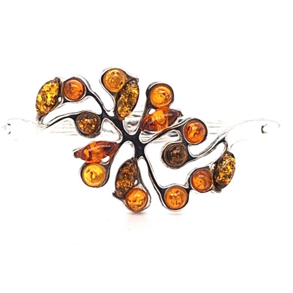 ESTATE Amber Sterling Silver Bangle