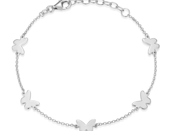 Reign Silver Butterfly Bracelet
