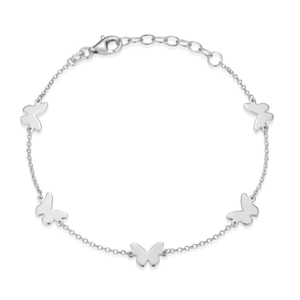 Reign Silver Butterfly Bracelet