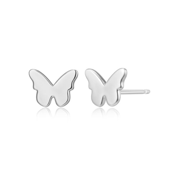 Reign Silver Butterfly Stud Earrings
