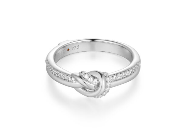 ELLE Silver Cubic Zirconia Knot Ring