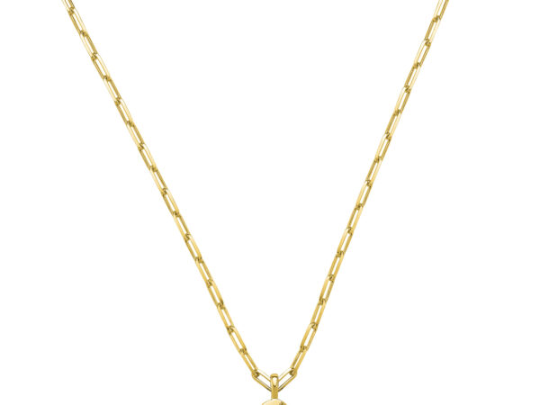 Charles Garnier Gold Plated Malachite Clover Necklace
