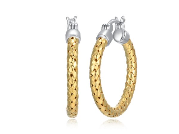Charles Garnier Gold Plated Silver CZ Hoops