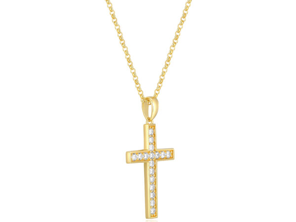 Charles Garnier Gold Plated Silver CZ Cross