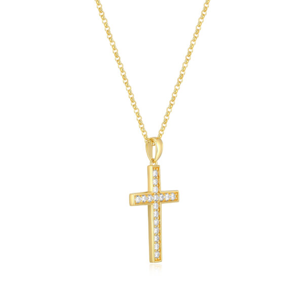 Charles Garnier Gold Plated Silver CZ Cross